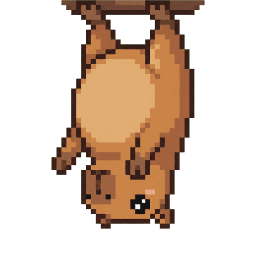 Capybara resting and ready to focus